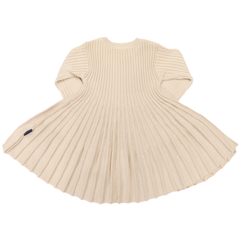 Swing Knit Dress - Beige