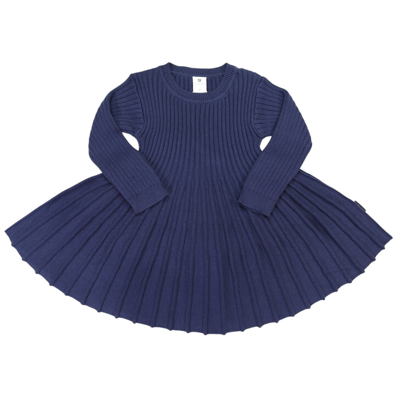 Swing Knit Dress - Navy