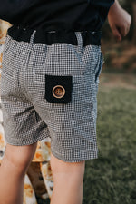 Boys Oscar Shorts - Navy Gingham