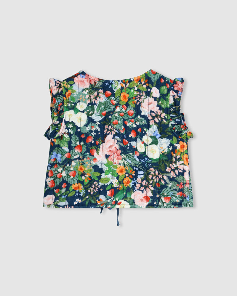 Ella Vest - Strawberry Navy