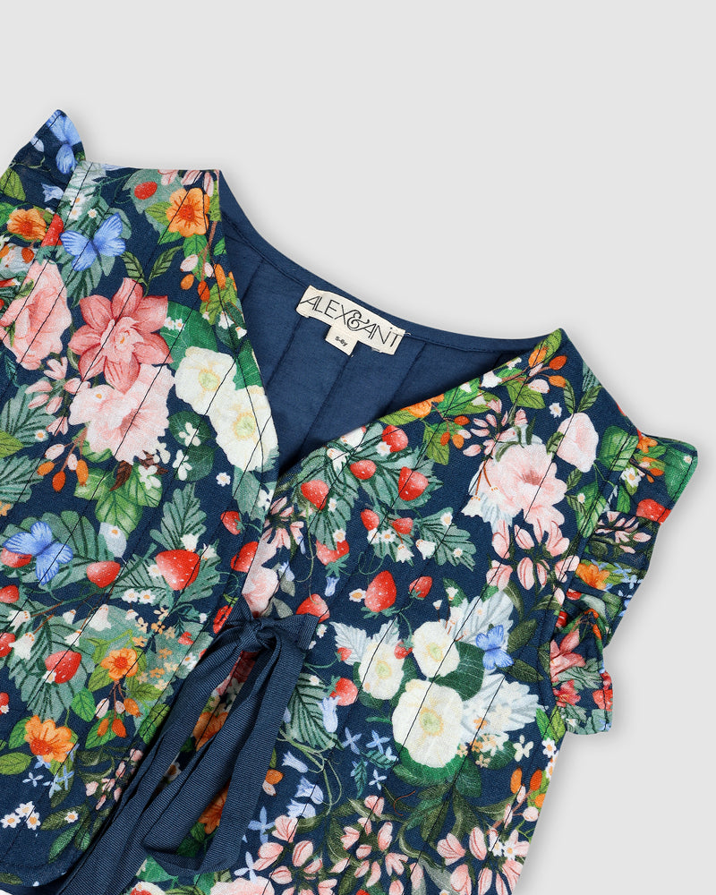 Ella Vest - Strawberry Navy
