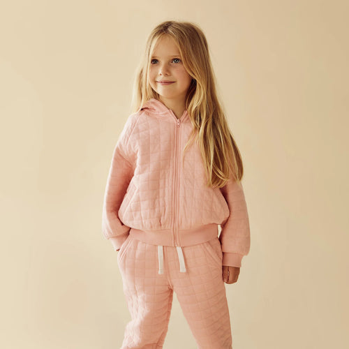 Pretty Pink Organic Quilted Sweat Pant