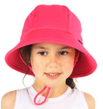 Ponytail Bucket Hat - Bright Pink