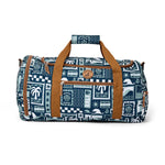 Packable Duffle Bag - Blue Postcards