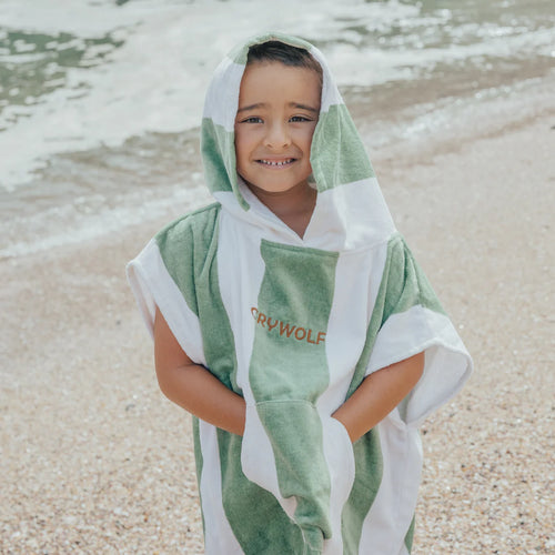 Hooded Towel - Coastal Stripe