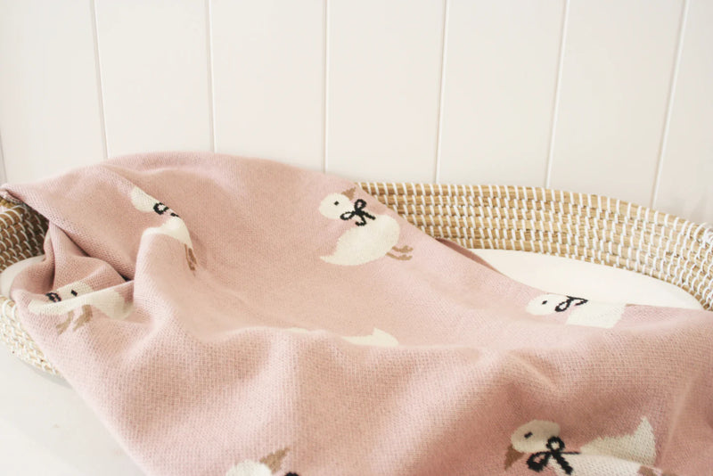 Duck baby Blanket - Petal