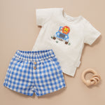 Nile Gingham Tee and Short Set