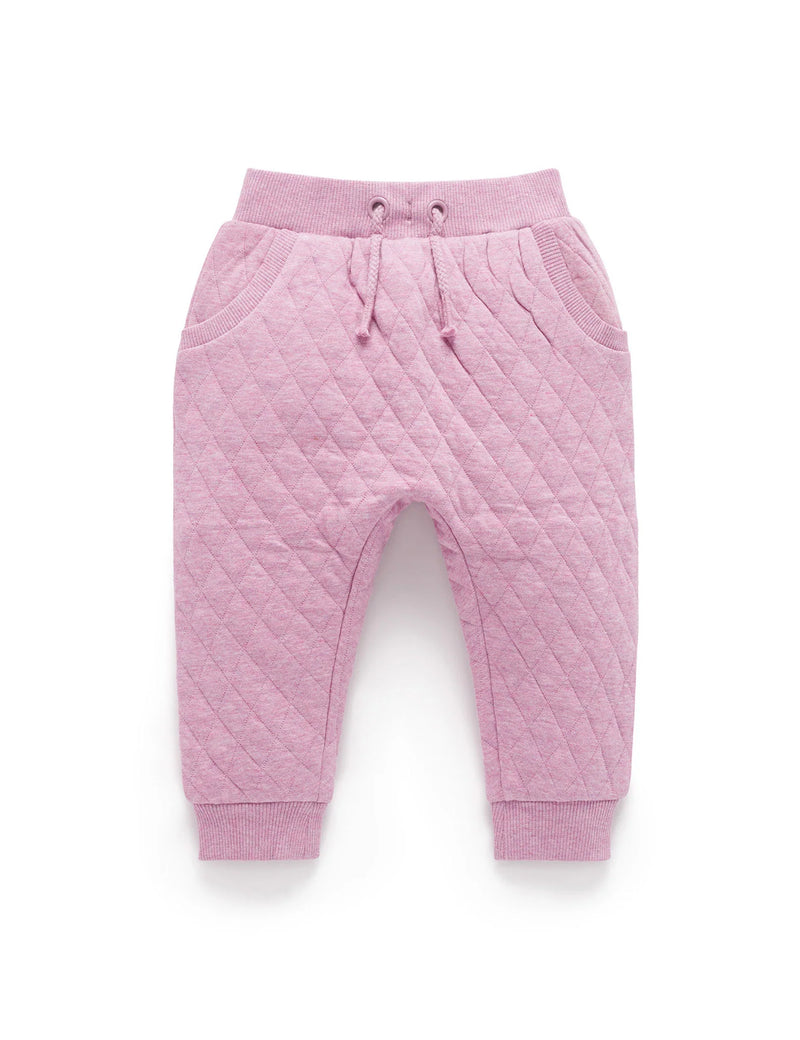 Quilted Track Pants - Lavender