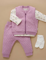 Quilted Track Pants - Lavender