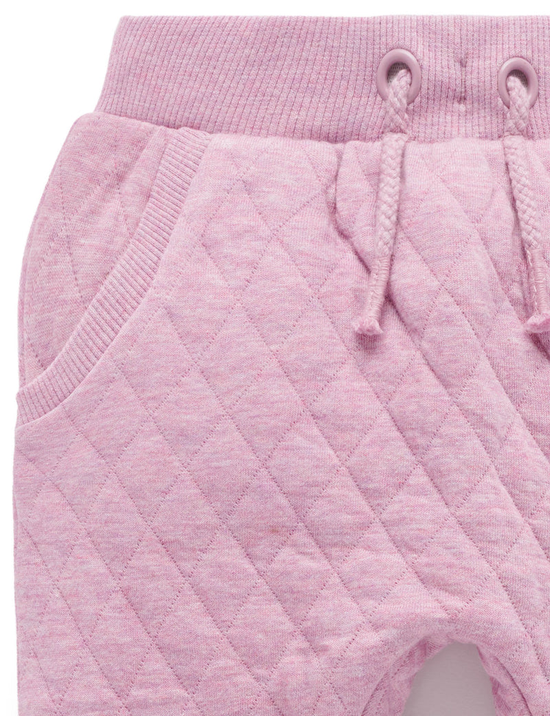 Quilted Track Pants - Lavender