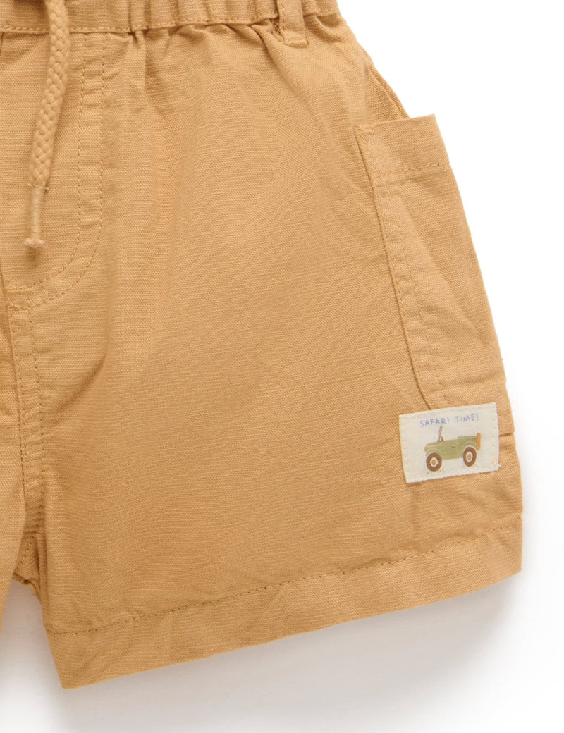 Linen Blend Shorts - Nile
