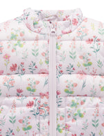Shearling Lined Puffer Vest - Strawberry Patch Print