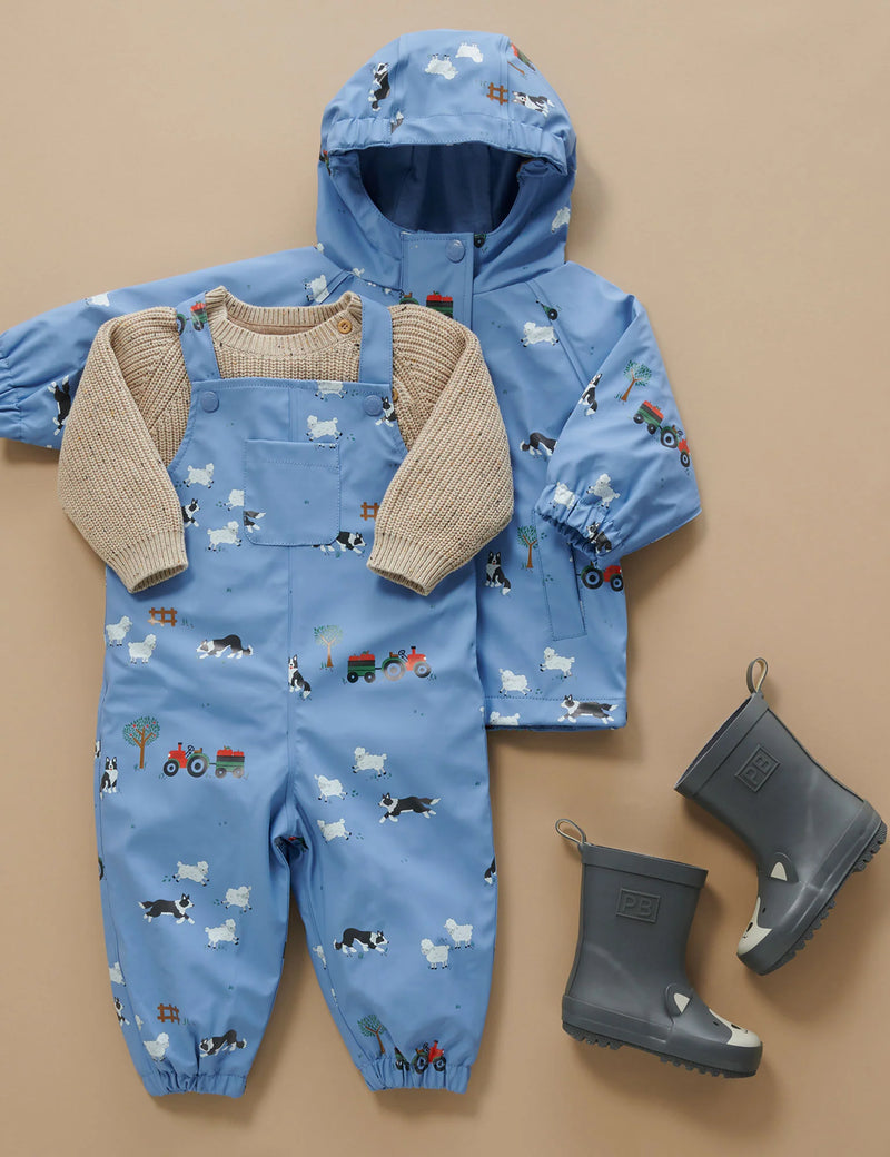 Waterproof Overalls - Herding Sheep Print