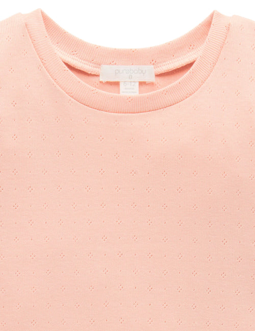 Pointelle Tee- Shell Pink