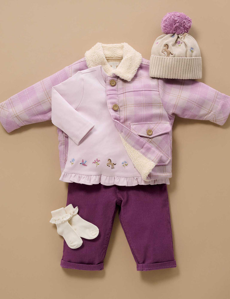 Corduroy Pull on Pants - Heather