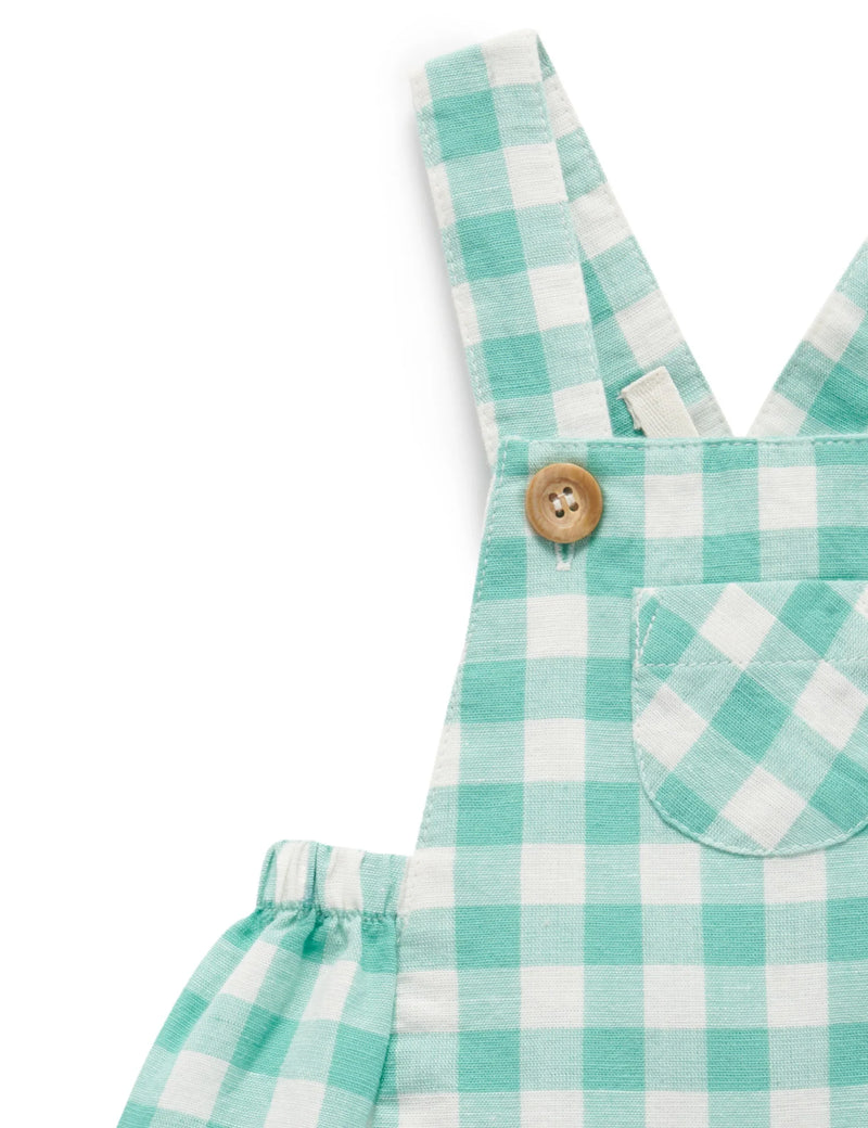 Lagoon Gingham Blend Overall