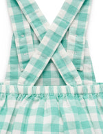 Lagoon Gingham Blend Overall