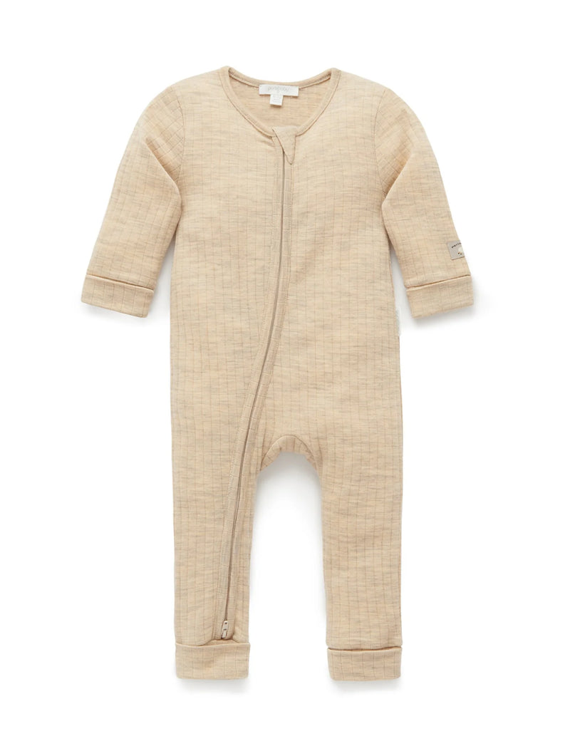 Australian Merino Growsuit - Oatmeal