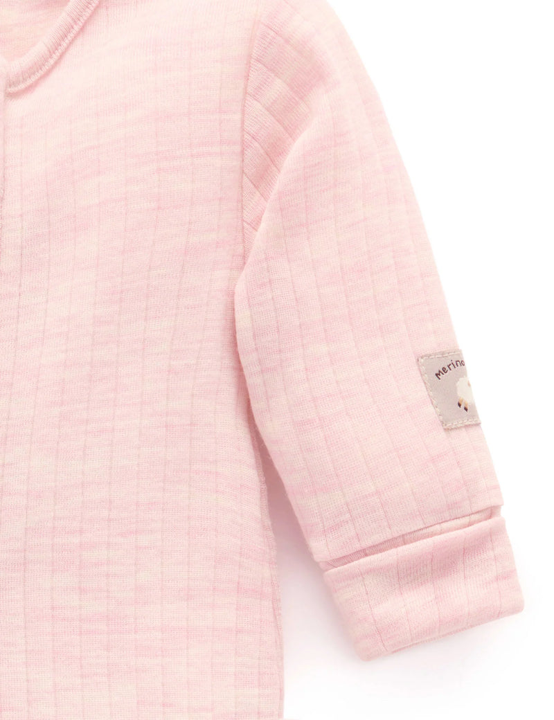 Merino Growsuit - Apricot Melange