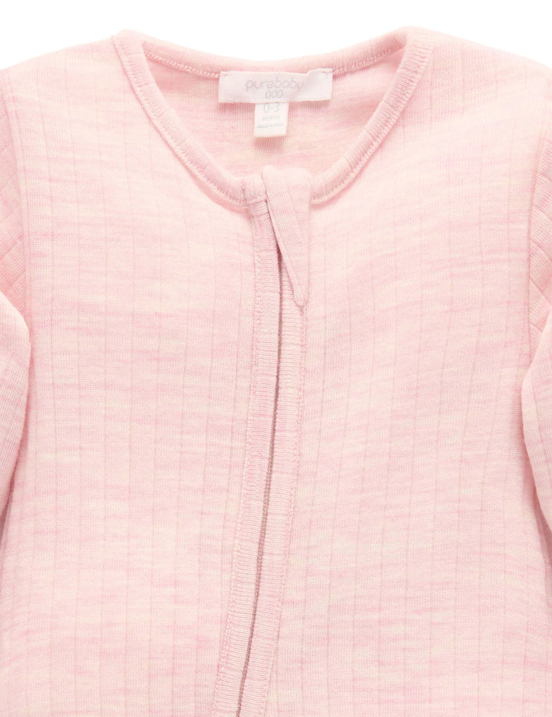 Merino Growsuit - Apricot Melange