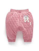 Quilted Slouchy Track Pants - Beetroot Melange