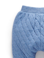 Quilted Slouchy Track Pants - Frost Melange