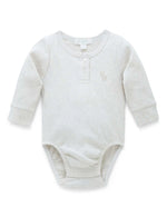 Wheat Rib Henley Bodysuit