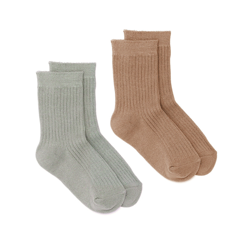 2 Pack Jordan Socks - Sage/Tan