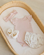Flutter Sleeve Bodysuit - Bubblegum