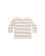 Long Sleeve Pocket Tee - Grey Stripe