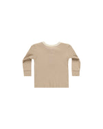 Ribbed Henley - Latte