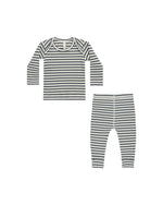 Ribbed Tee & Legging Set - Indigo Stripe