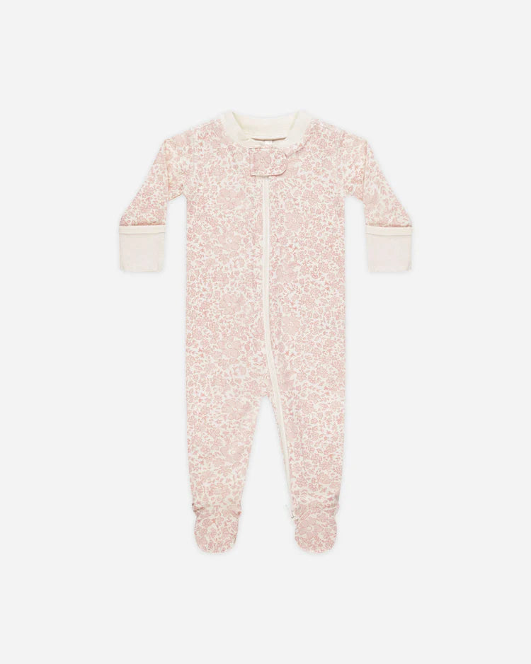 Zip Long Sleeve Sleeper Footie - Pink Blossom