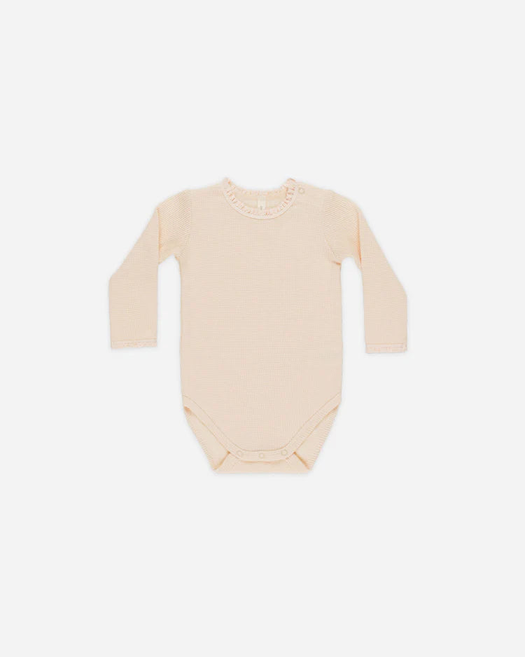 Waffle Long Sleeve Bodysuit - Antique