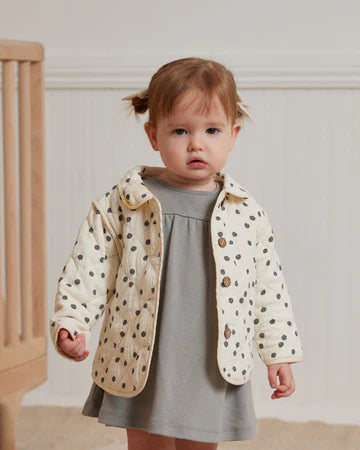 Quilted Jacket - Navy Dot