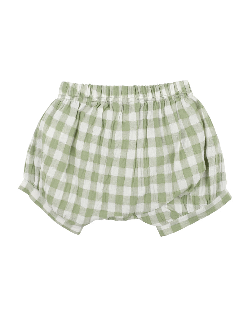 Green Gingham Shorts