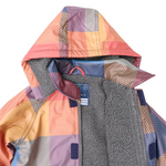 Sherpa Lined Check Raincoat - Red