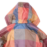 Sherpa Lined Check Raincoat - Red