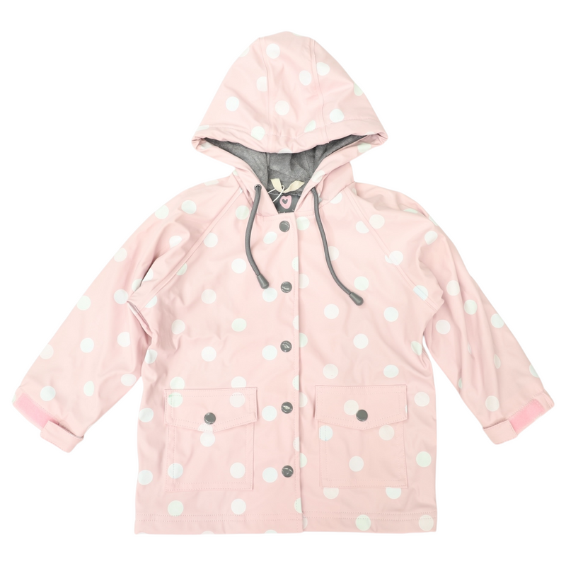 Colour Change Polka dot Raincoat - Pink