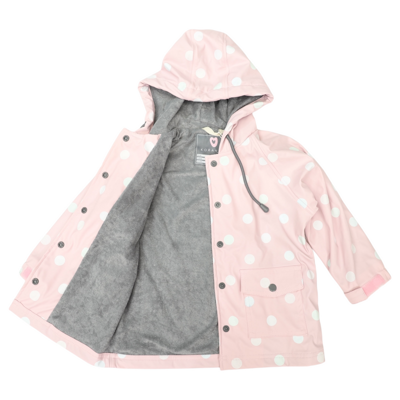 Colour Change Polka dot Raincoat - Pink