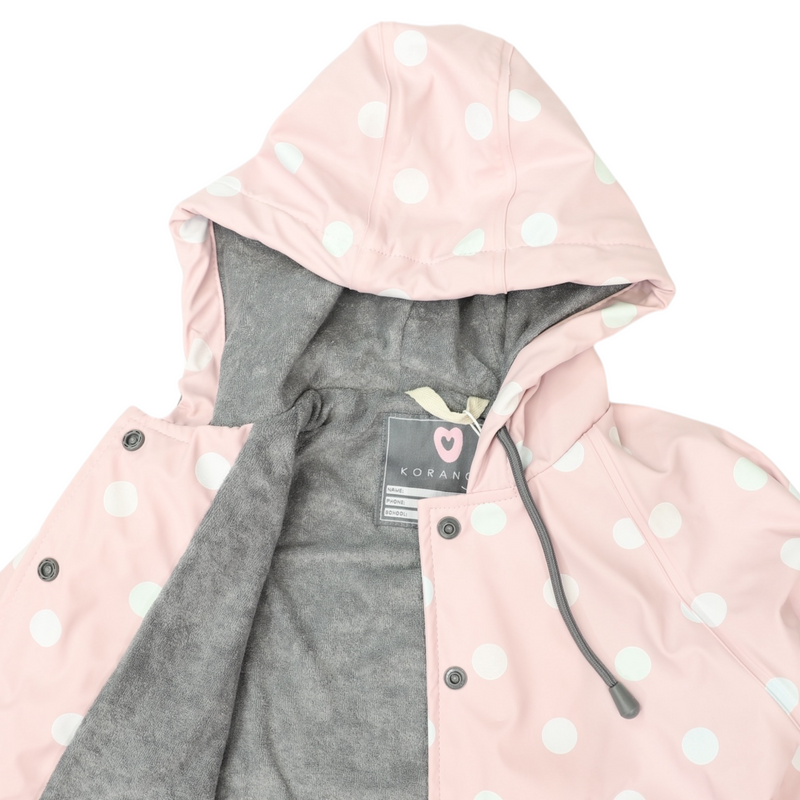 Colour Change Polka dot Raincoat - Pink