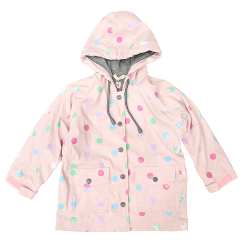 Colour Change Polka dot Raincoat - Pink