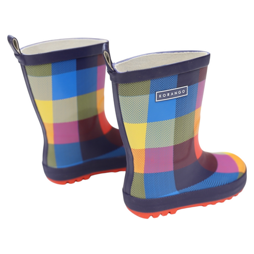 Check Gumboot - Red