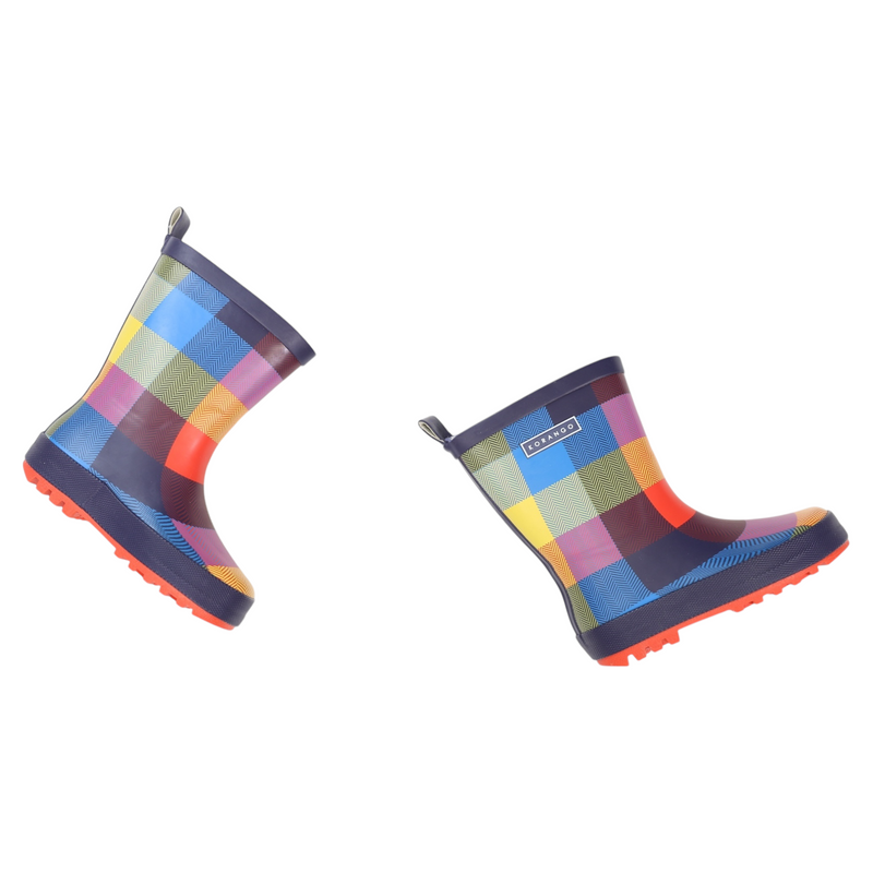 Check Gumboot - Red