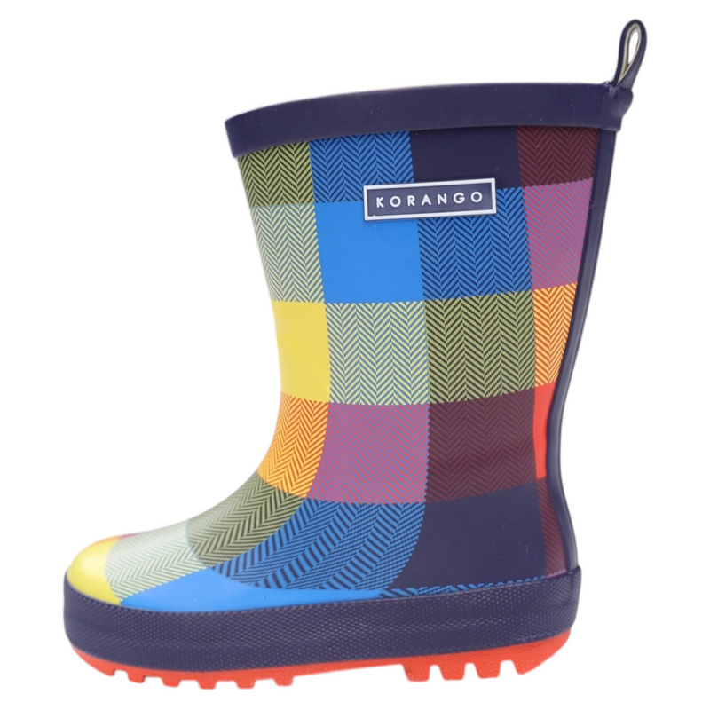 Check Gumboot - Red