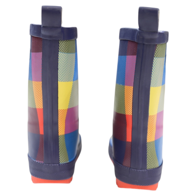 Check Gumboot - Red