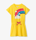 Rainbow Aurora Bow Front Cinched Waisted Dress