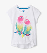 Friendly Parrots Tie Front tee