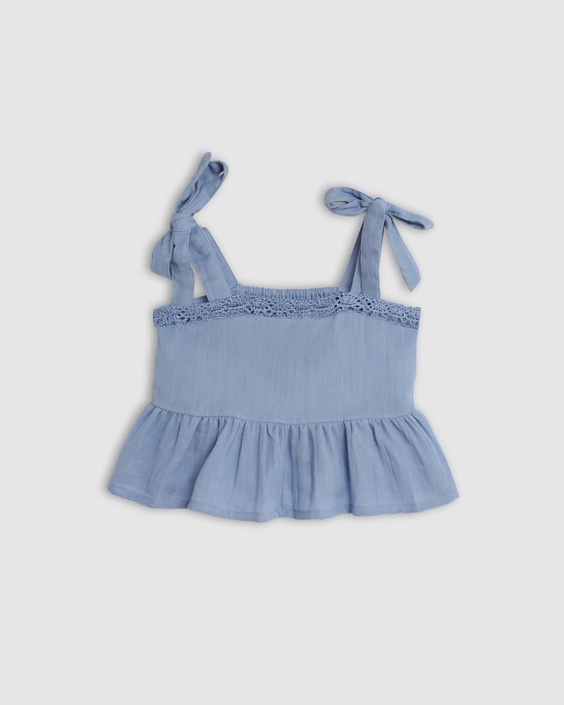 Poppy Top - Airy Blue