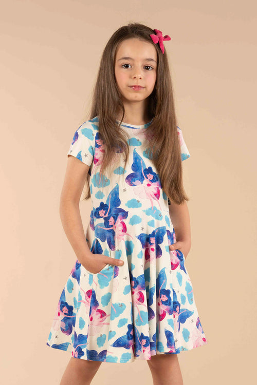 Fairy Girls Waisted Dress